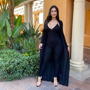 Jumpsuit and cardigan set